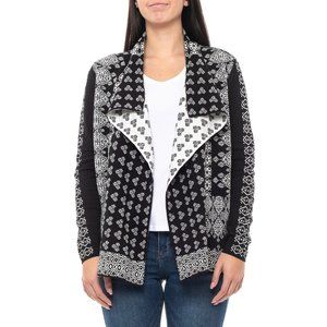 LUCKY BRAND Tribal Draped Open Front Cardigan